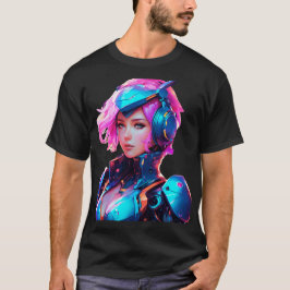 Android Techno Space Girl T-shirt