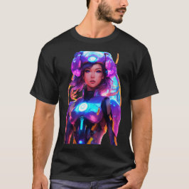 Android Techno Space Girl T-shirt