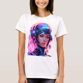 Android Techno Space Girl T-shirt
