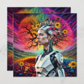 Android Tree Feestdagenkaart (Voorkant / Achterkant)