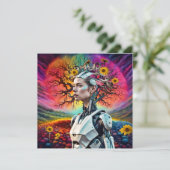 Android Tree Feestdagenkaart (Staand voorkant)