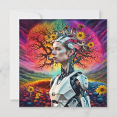 Android Tree Feestdagenkaart (Achterkant)