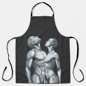 Android Union: Cyborg Couple All-Over Print Apron Schort (Voorkant)
