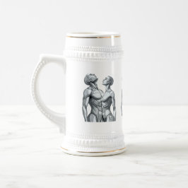Android Union: Cyborg Couple Ceramic Beer Stein Bierpul