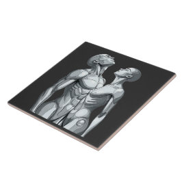 Android Union: Cyborg Couple Ceramic Tile Art Tegeltje