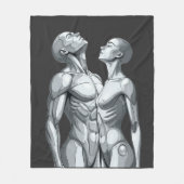 Android Union: Cyborg Couple Fleece Blanket Deken (Voorkant)