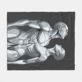 Android Union: Cyborg Couple Fleece Blanket Deken (Voorkant (Horizontaal))