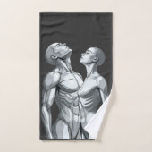 Android Union: Cyborg Couple Futuristic Bath Towel Bad Handdoek (Handdoek)