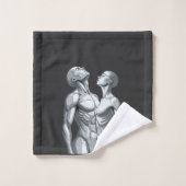 Android Union: Cyborg Couple Futuristic Bath Towel Bad Handdoek (Wasdoekje)