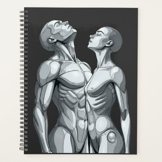 Android Union: Cyborg Couple Futuristic Planner (Voorkant)