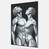 Android Union:Cyborg Couple Large Acrylic Wall Art Acryl Bord (Hoek)