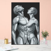 Android Union:Cyborg Couple Large Acrylic Wall Art Acryl Bord (Huwelijk)