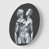 Android Union: Cyborg Couple Round Wall Clock Grote Klok (Hoek)