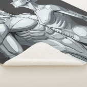 Android Union: Cyborg Couple Sherpa Blanket Deken (3/4)