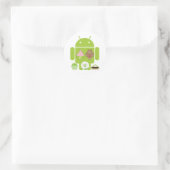 Android-versies Ronde Sticker (Tas)