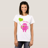 Android Women's Basic T-Shirt (Voorkant volledig)