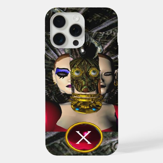 ANDROID XENIA RUIMTESCHIP PILOOT, Gem Monogram Sci iPhone Hoesje (Achterkant)