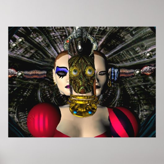 ANDROID XENIA RUIMTESCHIP PILOOT,Science Fiction Poster (Voorkant)