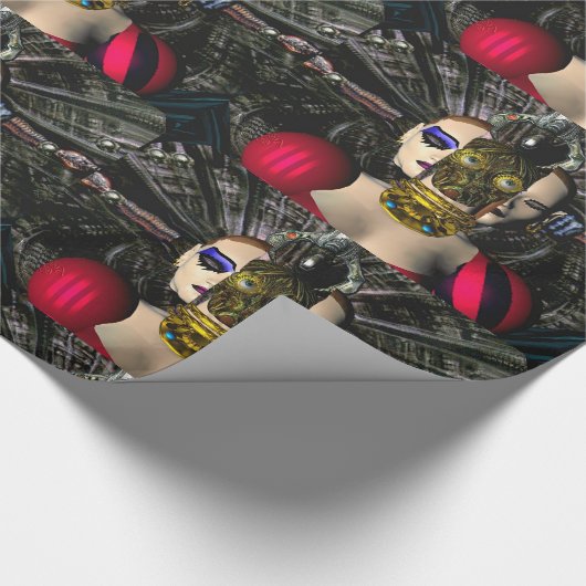 ANDROID XENIA SPACESHIP PILOT Science Fiction Cadeaupapier (Hoek)