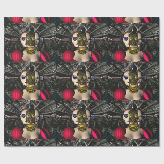 ANDROID XENIA SPACESHIP PILOT Science Fiction Cadeaupapier (Vlak)