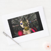 ANDROID XENIA SPACESHIP PILOT, Science Fiction Rechthoekige Sticker (Envelop)