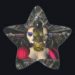 ANDROID XENIA SPACESHIP PILOT, Science Fiction Ster Sticker<br><div class="desc">Colorful animation lijst van onze science fiction film HYPERION WORLD werkt lopend. Android Nanotech - Xenia 05 . U kunt de uittreksels van het lopende filmwerk zien op: htttp://www.webalice.it/baldesign3dBulgan & Alessandro Lumini 3D design en de animatie Florence-Italy.</div>