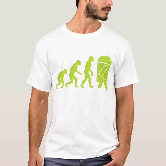 Androïde evolutie t-shirt (Voorkant)