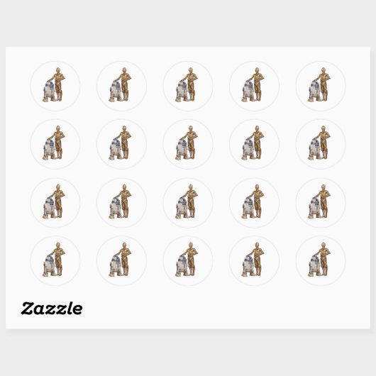 Androide Ronde Sticker (Vel)