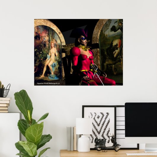 ANDROÏDE XENIE IN DE ORBITERS VAN HYPERION POSTER (Thuiskantoor)