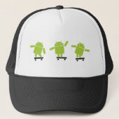 androïden-skateboard trucker pet (Voorkant)