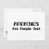 ANDROIDEN zijn ook mensen! Briefkaart (Voorkant / Achterkant)