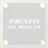 ANDROIDEN zijn ook mensen! Glazen Onderzetter (Achterkant)