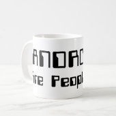 ANDROIDEN zijn ook mensen! Koffiemok (Voorkant links)