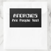 ANDROIDEN zijn ook mensen! Rechthoekige Sticker (Tas)