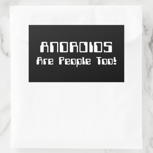 ANDROIDEN zijn ook mensen! Rechthoekige Sticker (Tas)