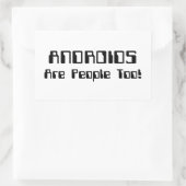 ANDROIDEN zijn ook mensen! Rechthoekige Sticker (Tas)