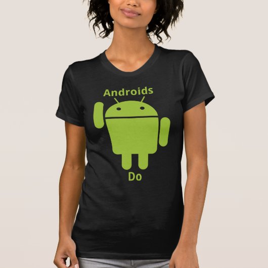 Androids doen donker t-shirt (Voorkant)