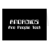 ANDROIDS zijn ook mensen! Kaart (Voorkant Horizontaal)