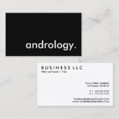 andrologie. visitekaartje (Voorkant / Achterkant)