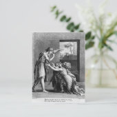 Andromache aan de poten van Pyrhus Briefkaart (Staand voorkant)