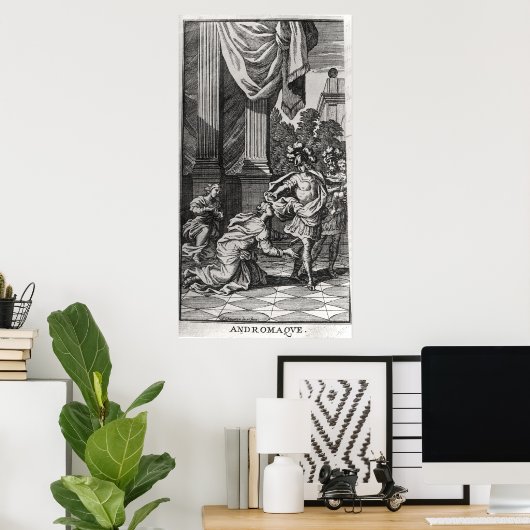 Andromache in de Feet van Pyrhus Poster (Thuiskantoor)