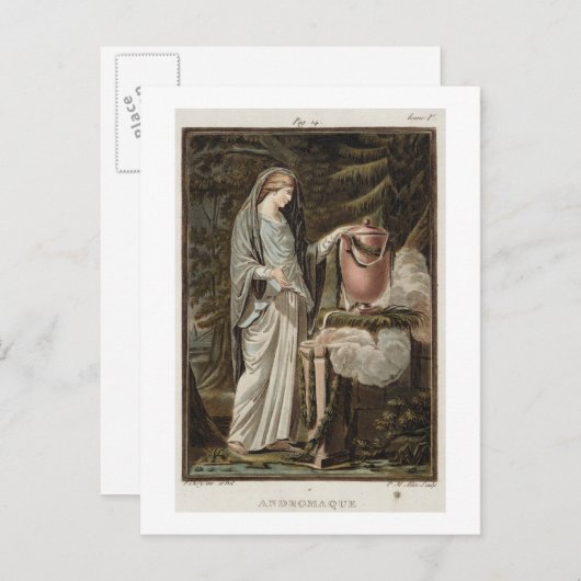 Andromache, kostuum voor "Andromache" van Jean Rac Briefkaart (Voorkant / Achterkant)