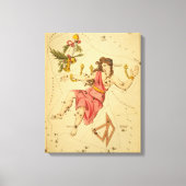 Andromeda - Astronomisch Star Chart Afbeelding Canvas Afdruk (Voorkant)