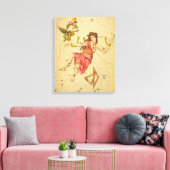 Andromeda - Astronomisch Star Chart Afbeelding Canvas Afdruk (Insitu (Woonkamer))