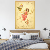 Andromeda - Astronomisch Star Chart Afbeelding Canvas Afdruk (Insitu (Slaapkamer))
