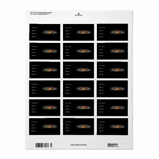 Andromeda Galaxy Etiket (Full Sheet)