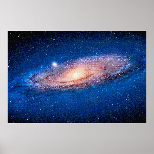 Andromeda Galaxy for NES, Pixel Art Poster (Voorkant)