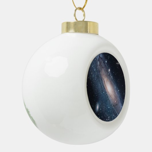 Andromeda Galaxy Melkweg Sterren Universum Chic Keramische Bal Ornament (Links)