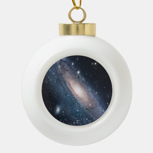 Andromeda Galaxy Melkweg Sterren Universum Chic Keramische Bal Ornament (Voorkant)