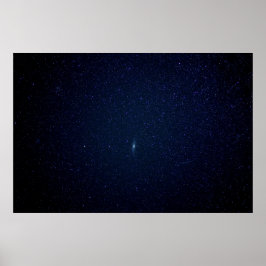 Andromeda Galaxy Midnight Blue Sterrennacht, ZGOS Poster
